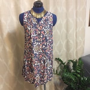 Loft Floral Paisley Shift Dress